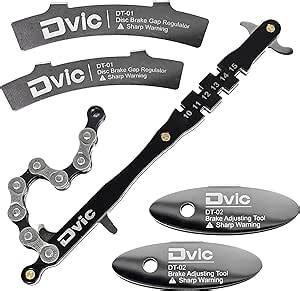 DIVIC Bike Chain Checker Tool - Chain Breaker Tool Kit with Bicycle Disc Brake Alignment Tool 2pcs and Disk Brake Gap Regulator 2pcs - Bicycle Chain Tool - Bike Chain Tool