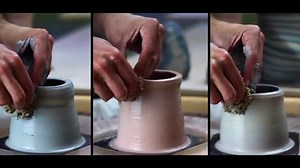 How to Marble Clay on The Wheel with Colored Clay