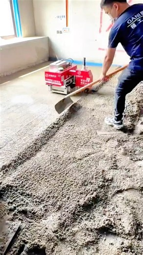 Floor Leveling Process Using a Cement Mix and Tools for Smooth and Precise Results