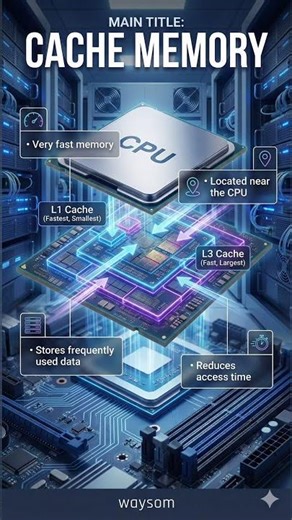 Why Is Cache Memory So Fast? ⚡🧠 #CacheMemory #education #learn #computerarchitecture #facts