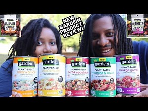 NEW Vegan Gardein Plant-based Soup & Jerky! | Beef, Chicken, Sausage | Taste Test & Review