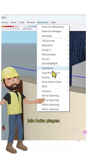 Cara meng copy objek mengikuti garis lengkung di sketchup gak pake ribet. Link extension di lin