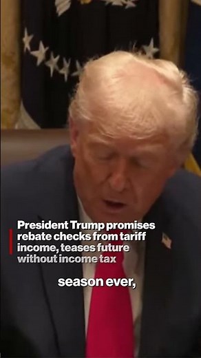 President Trump Promises Rebate Checks From Tariff Income #shorts