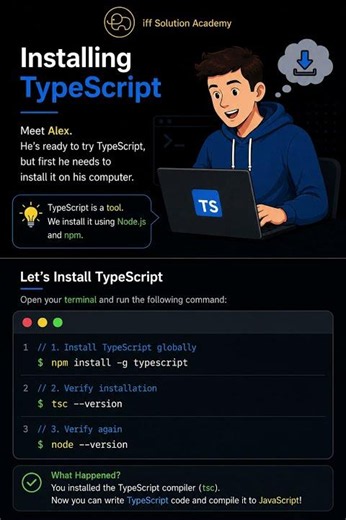 TypeScript for Playwright #3 | Installing Typescript | TypeScript in 1 Minute
