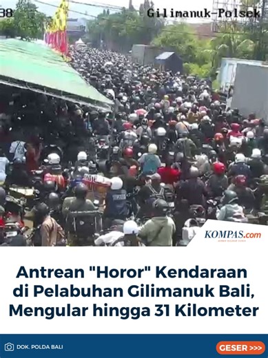 Kemacetan Panjang Arah Pelabuhan Gilimanuk Bali