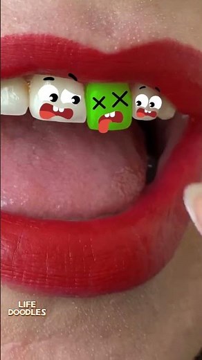 Life Doodles | Green tooth, crushed doshirak 😂 #lifedoodles #shorts #doodle #animation #doodles