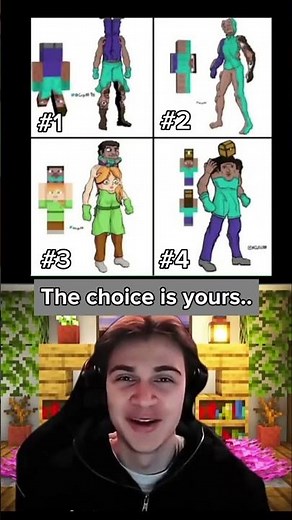 Which Outfit Wins?🤔 #minecraft #funny
