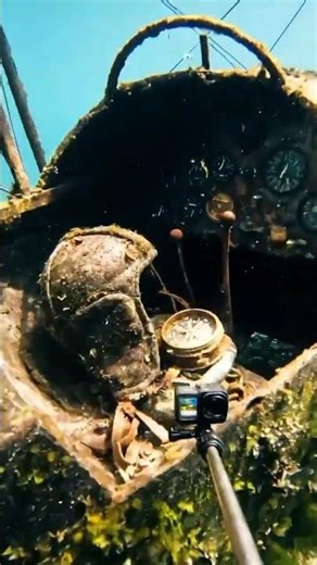 WW2 Aircraft Found Resting Under the Ocean #ww2 #underwater #worldwar2 #treasurehunting