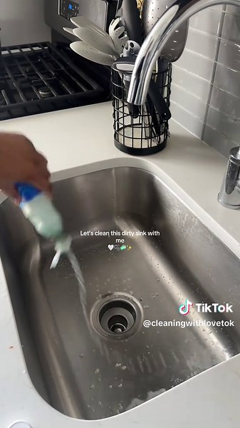 Sparkling Sink Cleaning with Pine-Sol Spray