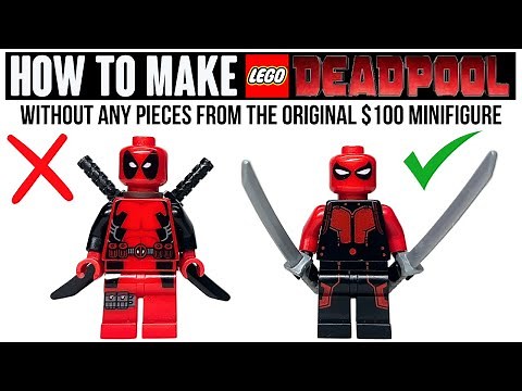 How to Make LEGO DEADPOOL With NO PIECES from the Original $100 Minifig!
