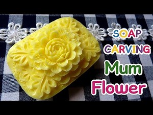 SOAP CARVING| Basic|Mum flower| Tutorial| DIY | chrysanthemum |