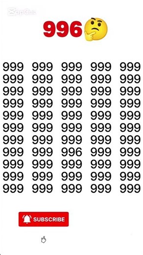 find the hidden number 996
