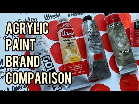 Acrylic Paint Brand Comparison of Golden, Utrecht, Winsor and Newton, Blick Artists & Liquitex