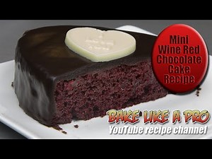 Mini Wine Red Chocolate Cake Recipe