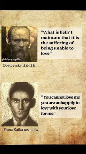 Kafka vs Dostoevsky love heals or becomes hell #kafka #shorts