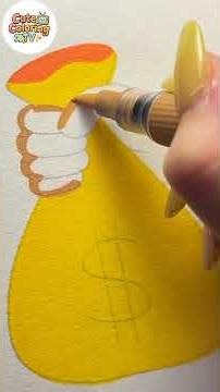 Money Bag Coloring 💰🎨 | Color Filling Shorts #shorts