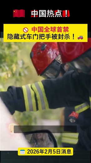 中国全球首禁：隐藏式车门把手被封杀！
