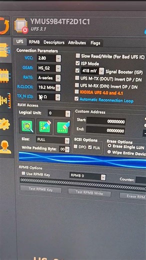 Honor X9c Chip Qualcomm SM6450 isp UFS Drill Cpu Connect Easy Read Firmware Speed 200mb/s By F64 Box