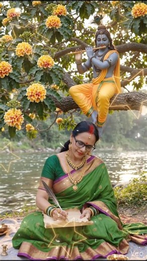 mein chitthiya likh likh hari🙏🦚#shortsgeet #krishnabhajan 🌺
