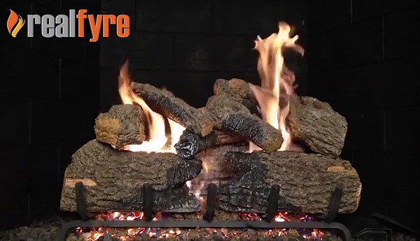 Real Fyre Charred Oak Vented Gas Log Live Burn by American Gas Works