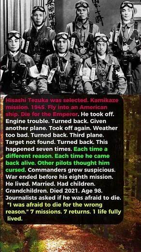 Kamikaze Pilot Refused to Die — Turned Back 7 Times — and Lived to 98