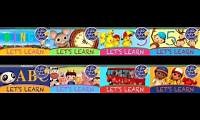Mix of 8 videos from youtube : 8 Little Baby Bum Let Learn