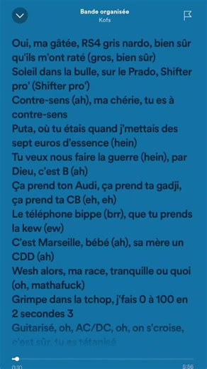 Bande organisée, Kofs / speed up / #song #pourtoi #fyp