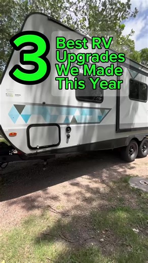 These are the 3 best upgrades we made to our RV this year! ✅ The A.C. silencer does exactly what it says. Quiets your RV A.C. (while improving airflow) ✅ Keyless Lock, so now we actually lock our door ✅ Our new Andersen WDH doesn't have a hard-to-latch bar; it's so easy to hitch up! #rvlife #traveltrailerlife #rvliving #RVs