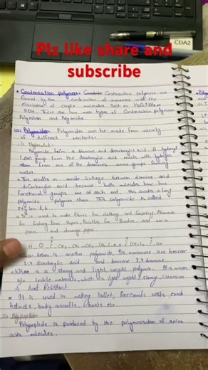 Polymers class 12 fbise easy notes