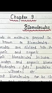 Class 11 Biology chapter 9 notes Biomolecules
