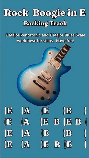 Rock Boogie in E - Guitar Backing Track Jam - Medium Tempo #bluesbackingtrack