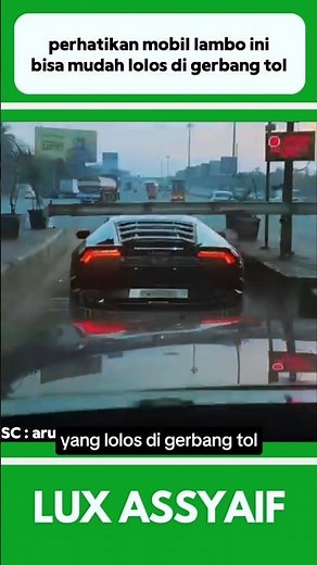 PERHATIKAN MOBIL LAMBO INI BISA MUDAH LOLOS DI GERBANG TOL #shorts