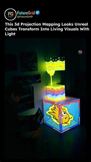 3D Projection Mapping on Cubes | Mind-Bending Visual Tech Setup Explained #futuregrid,