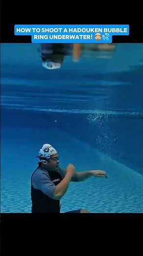 How to Shoot a Hadouken Bubble Ring Underwater 🤯💦 #Shorts #Hadouken #FunTrick #LifeHack #WaterTrick