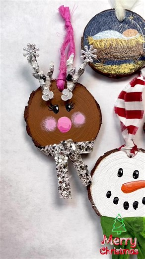 1.9K views · 62 reactions | Easy diy ornaments are fast & fun to make! Start a new Christmas tradition!  Tutorials are on my page! #acrylicpainting #christmasgiftsideas #dollartreecrafts #christmascrafts | Art & Grace | Facebook