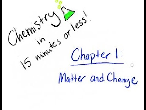 Chapter 1: Matter and Change (Chem in 15 minutes or less)