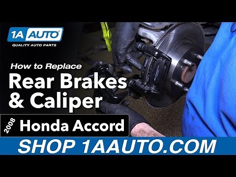 How to Replace Rear Brakes and Caliper 08-17 Honda Accord