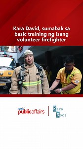 23K views · 50 reactions | Sumabak sa isang basic training bilang isang volunteer firefighter si Kara David kasama ang Golden Fire and Rescue Volunteer Unit Inc.. Panoorin ang video. | GMA Public Affairs | Facebook