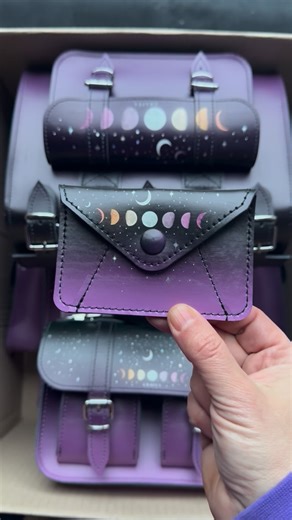 grafea on Instagram: "The purple moon #handbag collection #purple #backpack"