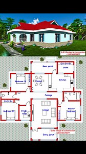 324K views · 4.5K reactions |  Beautiful three bedroomed residential design  +254746570877 for complete architectural drawings & bills of quantities. #trendingreel #architecture #building #design #build #flatroof #Hiddenroof #maison #home #plantbased #villa #villagelife | G.D.S Design & Construction | Facebook