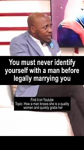 40K views · 1K reactions | You must never Identify yourself with a man before legally marrying you | Benjamin Zulu Global | Facebook