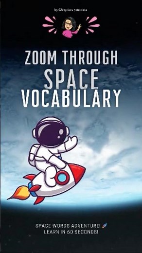 Space Adventure in 60 Seconds! 🚀 Fun Space Words for Kids!