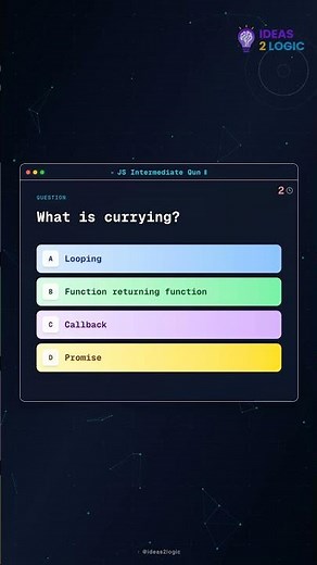 JS Interview Question: What is currying? #quiz