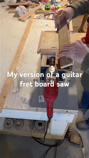 Homemade guitar fret board saw .
