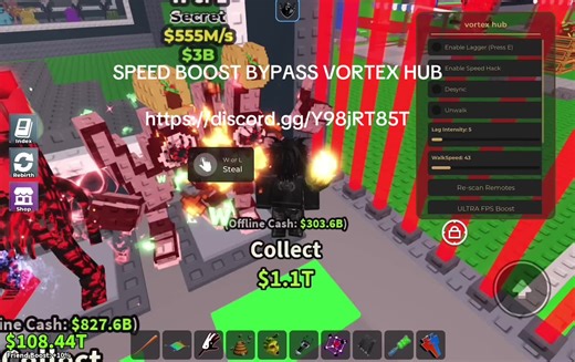 Speed Boost Bypass for Vortex Hub in Roblox