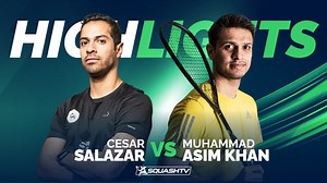 6.9K views · 84 reactions | Unseeded Muhammad Asim Khan came up against Cesar Salazar for the second final spot in Charlottesville  Take a look at the highlights to see who triumphed  | PSA Squash Tour | Facebook