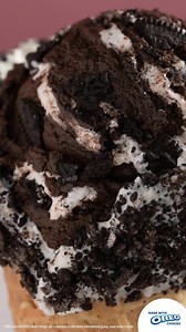 Sweet satisfaction 🍫 Try our NEW Dark Chocolate Cookies ‘N Cream Ice Cream & Ice Cream Cake made with @oreo Cookies! | Marble Slab Creamery