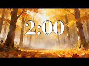 2 Minute Fall Focus Timer 🍂 Peaceful Autumn Woods with Calm Piano & Nature Sounds | Study & Reflect