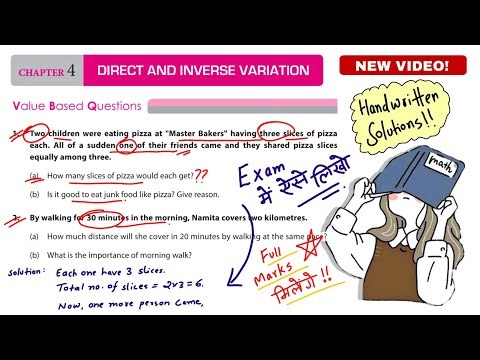 ✅ Chapter 4 Value Based Questions | DAV Class 8 Board Maths Solutions | Direct and Inverse Variation
