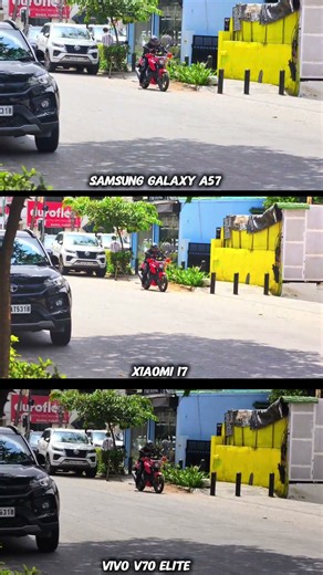 Samsung Galaxy A57 vs Xiaomi 17 vs Vivo V70 Elite Photography Test Camera Ultimate Zoom test compare